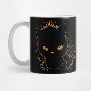 Flaming Feline Temper Mug